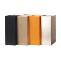 Caja de regalo de boda con logotipo personalizado de lujo, embalaje de fábrica, papel de cartón rígido, caja de regalo magnética negra mate plegable