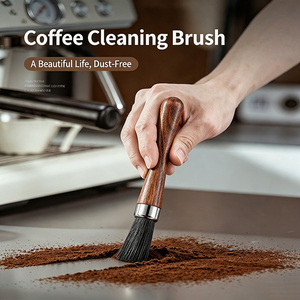 Cepillo para Limpiar Cafeteras con Mango de <span class=keywords><strong>Caoba</strong></span> Premium, Cerdas Naturales, Herramienta de Limpieza para Espresso, Cepillo Profesional para Baristas - Product Image 5