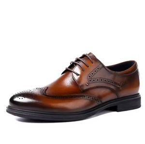 Zapatos Formales de Cuero Genuino para Hombre, Zapatos de Vestir Impermeables con Punta Cerrada y Sin Cordones para Oficina y Carrera Profesional - Product Image 6