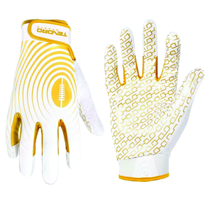 Handlady marca niños guantes de fútbol americano S736 modelo PK origen dorado cuero sintético revestimiento de silicona gran agarre antideslizante - Product Image 4
