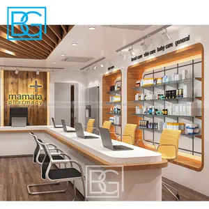 상점 선반 약국 현대 약국 카운터 및 캐비닛 의료 상점 현대 의료 상점 디스플레이 카운터 디자인
