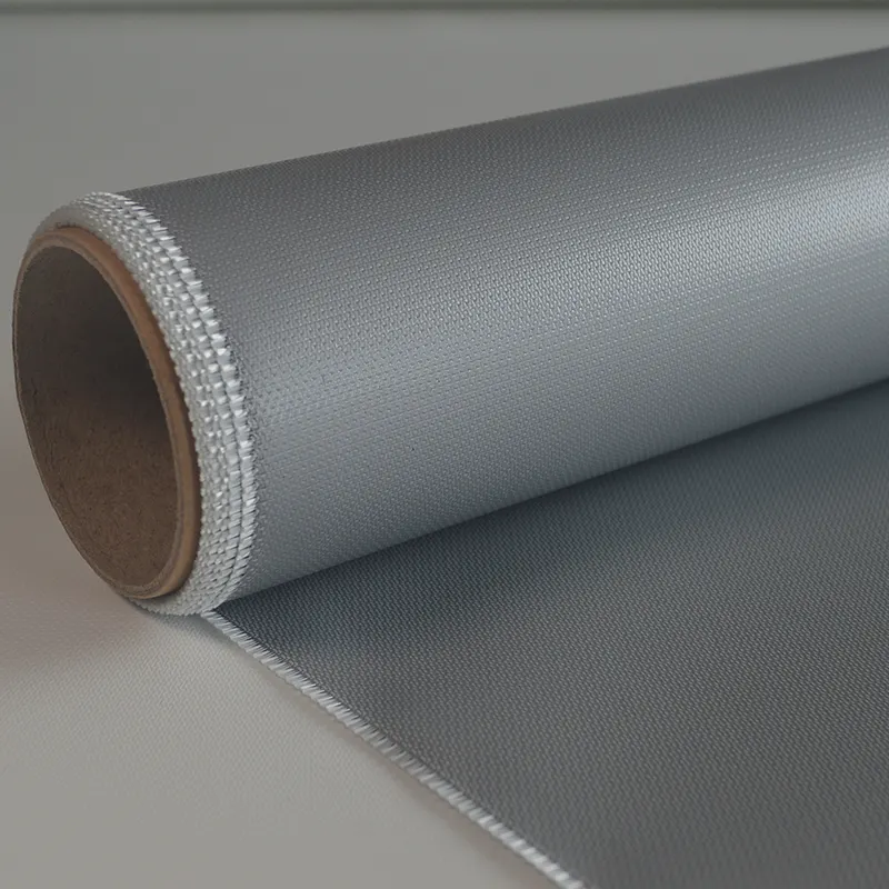 Tissu en fibre de verre enduit de silicone sergé à armure toile industriel bon marché