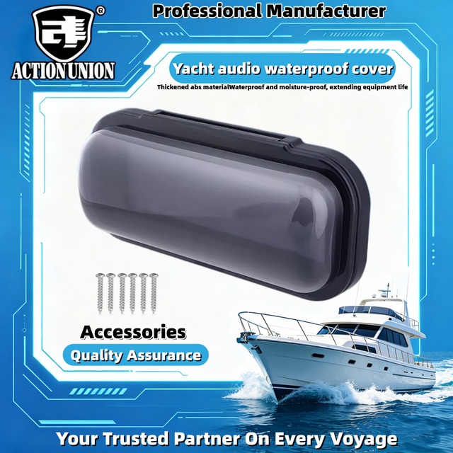 Yacht Audio Waterproof Cover Marine Radio Protective Case ABS Universal Dashboard Audio Receiver Protection Accessory