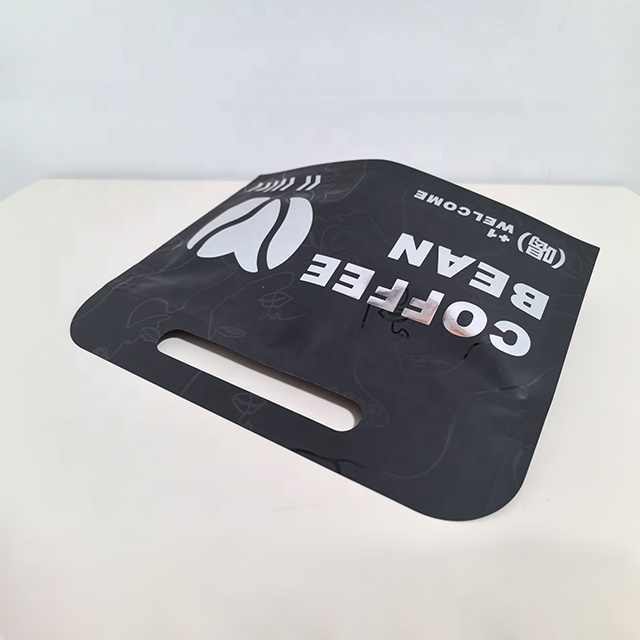 Custom Print Stand Up Black Color Coffee Bean Pouch with Low MOQ