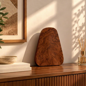 Reloj de Escritorio de Madera, Estilo Moderno de Mediados de Siglo, Japandi, Silencioso, Hecho a Mano, para Hogar, Oficina, Dormitorio y Escritorio - Product Image 1