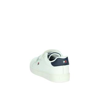 Sneakers Tommy Hilfiger per Bambini Bianche e Blu con Chiusura in Velcro Scarpe Casual - Product Image 2