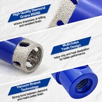 Diamante soldado al vacío, sierra perforadora Dekton, broca de núcleo de diamante de mármol cerámico, herramientas de perforación de granito, múltiples orificios para baldosas de porcelana