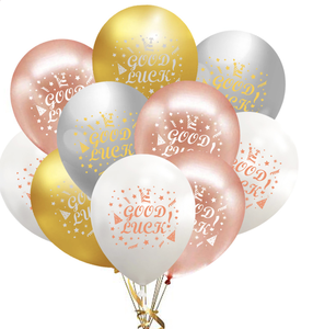 Ballon en latex or et argent de 12 pouces, tendance et de qualité, pour la décoration de fêtes (entreprise, retraite, école, saison des diplômes) - Product Image 1