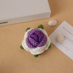 Accesorio para el Cabello con Rosas Tejidas Kexiang, Color Morado, Rojo y Amarillo, Diadema con Flores Hechas a Mano, Material para Manualidades - Product Image 2