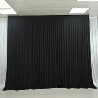 Backdrop Foto LZB025 4x4m Biru Merah Putih, Tirai Latar Belakang Fotografi untuk Acara Pernikahan dan Pesta