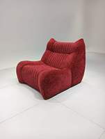 Fauteuil pouf moderne design Japandi pour salon ou café, canapé en tissu éponge pour la lecture