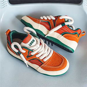 Chaussures en toile tendance à blocs de couleurs pour hommes, baskets décontractées au design unique, chaussures élégantes pour hommes, chaussures de sport - Product Image 2