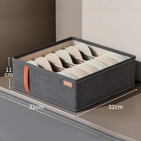 Organisateur de vêtements pliable Oxford pour grand placard, format à 6 compartiments, boîte de rangement pour sous-vêtements et chaussettes, boîte de rangement pour sous-vêtements