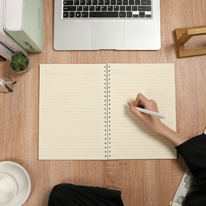 Caderno espiral com capa à prova d'água, caderno de exercícios personalizado, cadernos escolares amarelos para estudantes, cadernos de leiteria em espiral - Product Image 5