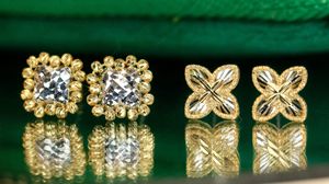 Pendientes de Oro de 18k de Lujo Xinfly, Juego de Joyería para Novia, Regalo de Boda con Diamantes, Hipoalergénicos y Duraderos para Piel Sensible - Product Image 3