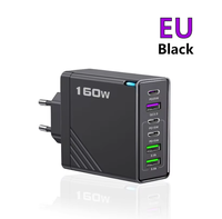 Adaptateur de chargeur multi-ports 160W 3PD+3USB Prise murale EU US UK Charge rapide pour Xiaomi Samsung Huawei