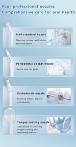 เครื่องทำความสะอาดช่องปากแบบพกพาไร้สาย 300 มล. ชาร์จซ้ำได้ กันน้ำระดับ IPX7 เครื่องฉีดน้ำทำความสะอาดฟันแบบไฟฟ้า พกพาสะดวกสำหรับการเดินทาง - Product Image 5
