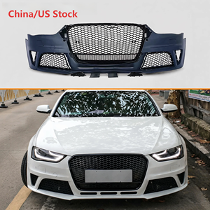 Pare-chocs avant style RS4 avec calandre pour <span class=keywords><strong>Audi</strong></span> A4 B8.5 2013-2016, kit de carrosserie de remplacement, pièces de modification automobile, pièces de rechange, stock US - Product Image 1