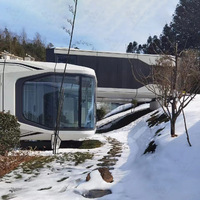 Expérience de luxe sauvage en camping en plein air multifonctionnelle, chambre familiale, capsule spatiale, vue, maison de séjour