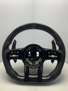 <span class=keywords><strong>Volante</strong></span> Deportivo Mejorado de Cuero Blanco con Fibra de Carbono y Agarre Estándar para <span class=keywords><strong>Mercedes</strong></span>-Benz Clase C CLA <span class=keywords><strong>2022</strong></span> W205 W213E300W218CLS63 - Product Image 1