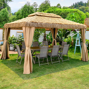 Pavillon, Cour extérieure, Parasol, Tente de ferme, Abri en chaume, Hébergement familial, Paille artificielle, Loisirs, Pluie - Product Image 1