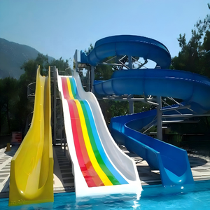 Pequeño parque acuático LeisurePlay Diseño Aquatix Fibra de vidrio Acero Paisaje Estructuras <span class=keywords><strong>Piscina</strong></span> Toboganes - Product Image 6