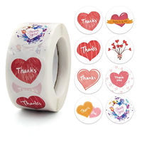 Rouleau d'autocollants personnalisés ronds découpés à la forme, en papier brillant UV, étanches, pour récompenses pour enfants, remerciements, étiquettes cadeaux patte de chat, faible MOQ