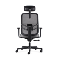 Chaise de bureau ergonomique professionnelle appui-tête réglable pour les environnements domestiques d'entreprise chaise pivotante de direction en fer d'aluminium PU