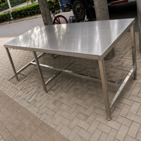 Table de travail en acier inoxydable sur mesure, non standard, pour cuisine commerciale, fabriquée en usine