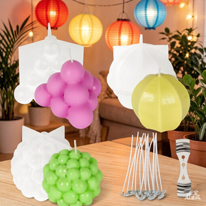 Lot de 10 moules à bougies 3D en silicone pour bougies parfumées en cire de soja, bougies en forme de bulle, savon et desserts, <span class=keywords><strong>kit</strong></span> de fabrication de bougies en forme d'aliments - Product Image 6