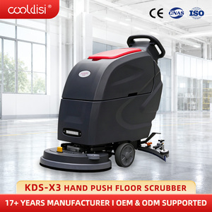 Electric Cordless Floor Cleaning Machine Walk Behind Floor Scrubber with Built-in Battery for Hotel School Shop