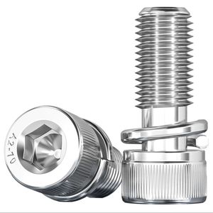 उच्च गुणवत्ता वाले डि912 m2 m3 m4 m5 304 स्टेनलेस स्टील सॉकेट सिर बोल्ट वसंत वाशर स्टेम 10 मिमी 16 मिमी दो एक 25 मिमी सिर स्क्रू - Product Image 2