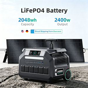 Station d'alimentation portable solaire LiFePO4 2048Wh 2400W MPPT avec télécommande solaire 500W pour le camping, les situations d'urgence et la maison - Product Image 1