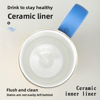 Gobelet isotherme personnalisé 750 ml en acier inoxydable 316, couleur unie, finition mate, avec poignée et couvercle à paille, double paroi sous vide, pour café