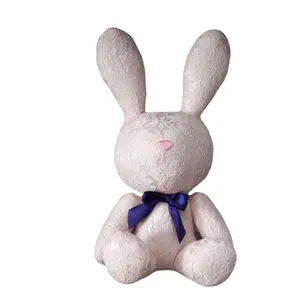 Factory price custom high luxury appearance super soft eyeless rabbit baby plush doll toys manufacturer