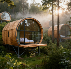 Casa Contenedor Prefabricada, Villa Moderna de Lujo, Estructura de Acero Ligero, Diseño Circular Modular, Transpirable, para Dormitorio u Oficina - Product Image 4