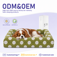 Lit pour chien orthopédique extra large en mousse à mémoire de forme avec housse amovible, soutien haute densité pour chiens âgés, marque privée, approvisionnement en gros