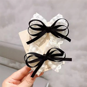 Hot Selling Exquisite Vintage Temperament Lace Bowknot Hairpin Popular Niche Design Women's Hairpins Wholesale Jewelry Trendy - Product Image 4