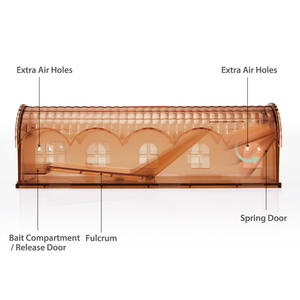 Piège à souris sans cruauté en plastique réutilisable design de mode attrape-rongeur sans poison avec trous d'air pour une lutte antiparasitaire intérieure sûre - Product Image 3