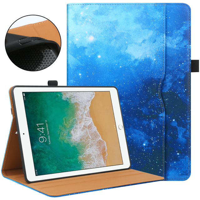 Case for iPad Air 9.7 Inch 5/6/7 2018/2017 Premium PU Leather Folio Stand Tablet Cover case TPU