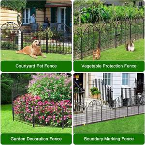 10 Panelen Tuinhek Met Poort Voor Tuin Geen Graven Honden Hek Buiten Roestvrije Metalen Draad Tijdelijke Hekken - Product Image 6