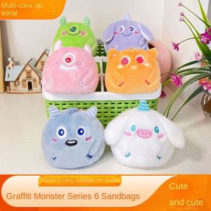 Pendentif porte-clés en peluche multicolore Little Monster original, style graffiti pour fille, articles ménagers durables pour la maison - Product Image 6