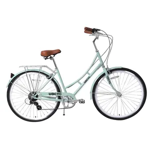 Lassic-bicicleta de carretera con marco de acero para mujer, <span class=keywords><strong>bici</strong></span> de marca de 7 velocidades, 26 y 28 pulgadas - Product Image 2