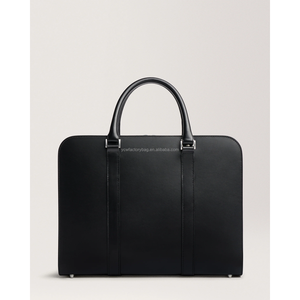 Maletín elegante para hombre con compartimento para computadora portátil Se adapta <span class=keywords><strong>a</strong></span> 15 "16" Laptop Lawyer Maletín de cuero para computadora portátil de negocios para hombre - Product Image 1