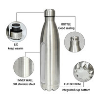Bouteille d'eau en forme de cola à double paroi, refermable et personnalisé, 350ml, 500ml, 750ml, 1 litre, vente en gros