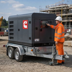 Groupe électrogène diesel 50-400KW, démarrage automatique, 1500/1800 tr/min, mobile, châssis ouvert, type super silencieux, contrôleur ATS inclus - Product Image 1