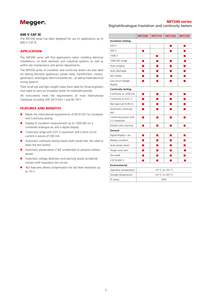 Testeurs de continuité d'isolation numériques/analogaux MIT200-EN 1000V (MIT210/MIT220/MIT230) avec buzzer, plage 0,01-100, garantie 1 an - Product Image 4