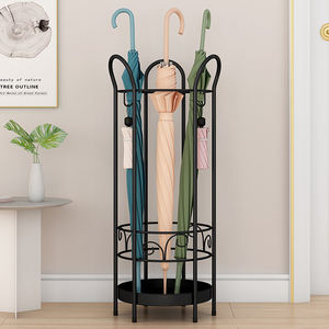 Étagère de rangement parapluie en acier inoxydable, couleur or, 80 cm, suspension de porte - Product Image 2