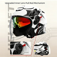 Casque de moto ouvert 3/4 Premium |   Équipement de sécurité pour moto à double lentille de marque privée |   Approvisionnement B2B personnalisé à guichet unique