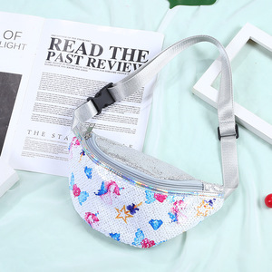 Marsupio da donna con paillettes <span class=keywords><strong>unicorno</strong></span> personalizzato grazioso marsupio a sirena con chiusura a cerniera antifurto per ragazze e bambini - Product Image 6